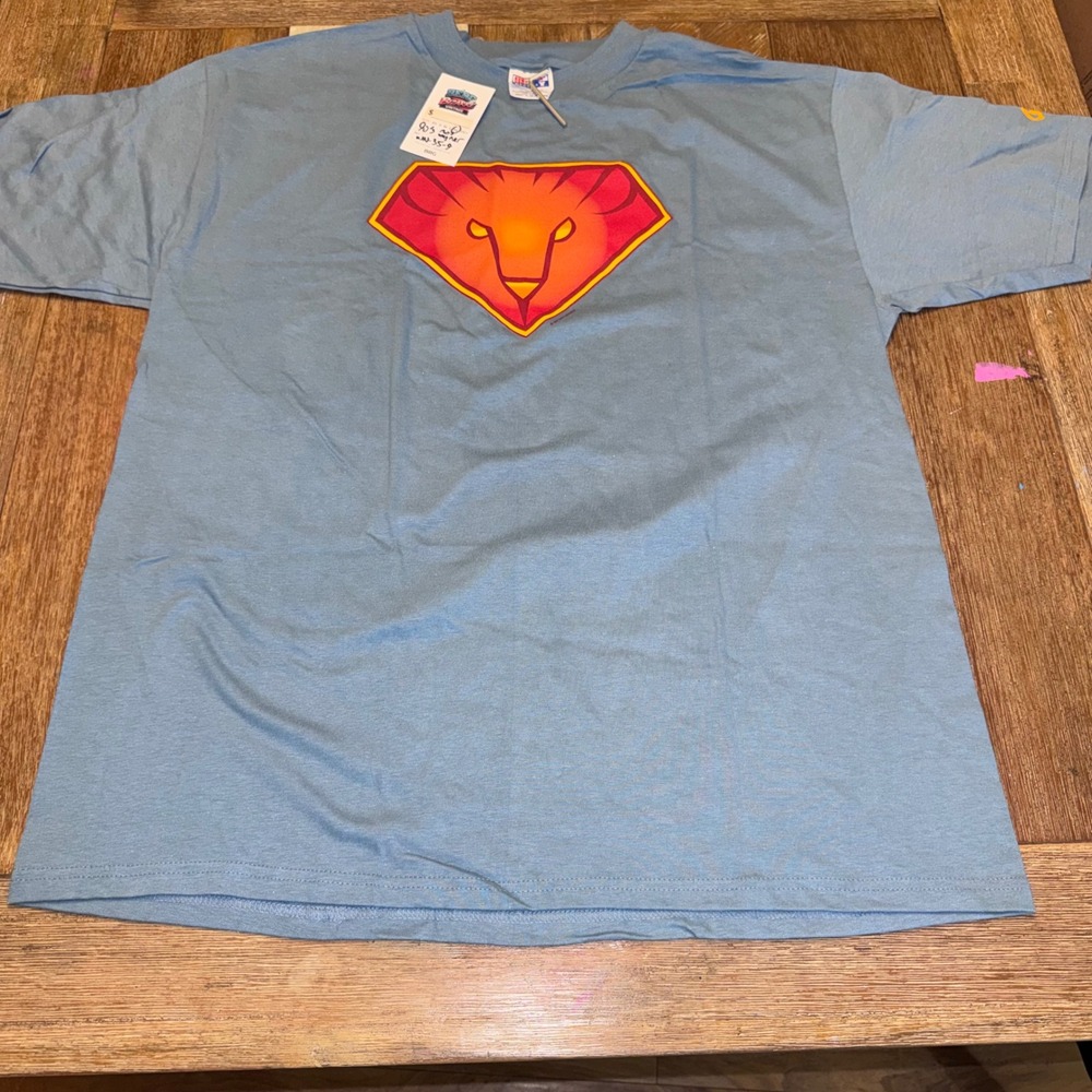 Hanes T-Shirt Mens XL Blue Like New 1997 Matt Wagner Graphic 90s Beefy-T